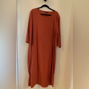 Rust Long Bubble Dress 3x